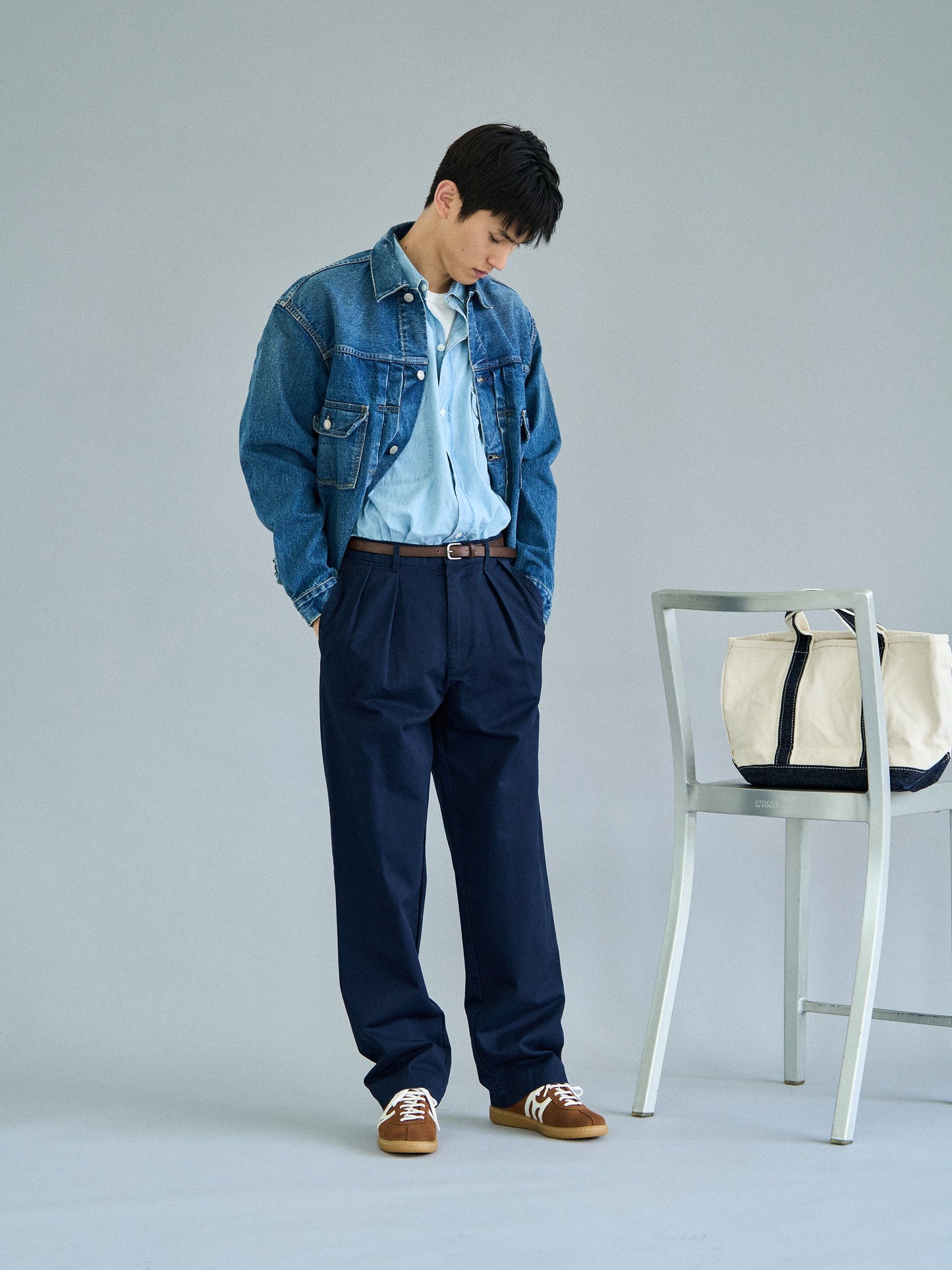 RELAXED TAPERED CHINO [ Navy ]