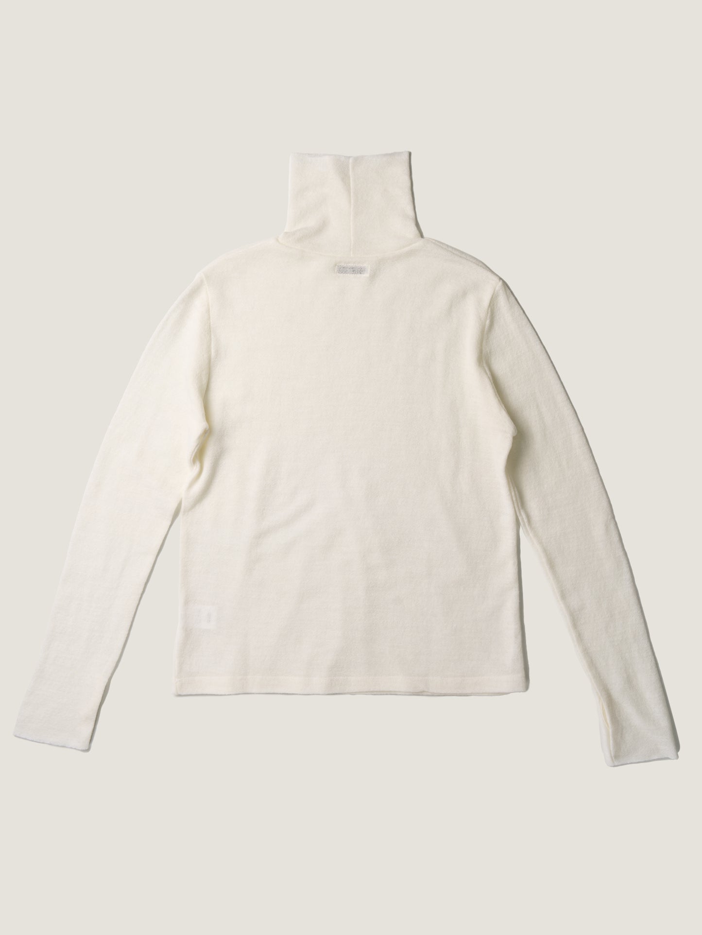 RUSTLE WOOL TURTLE TOP [ Warm Ivory ]