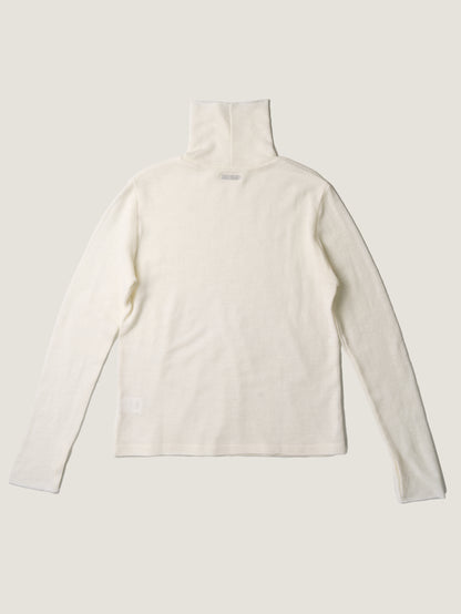RUSTLE WOOL TURTLE TOP [ Warm Ivory ]