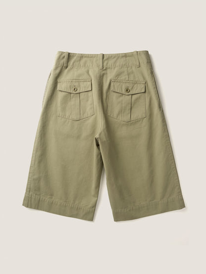 LENTO BERMUDA SHORTS [ Washed Beige ]