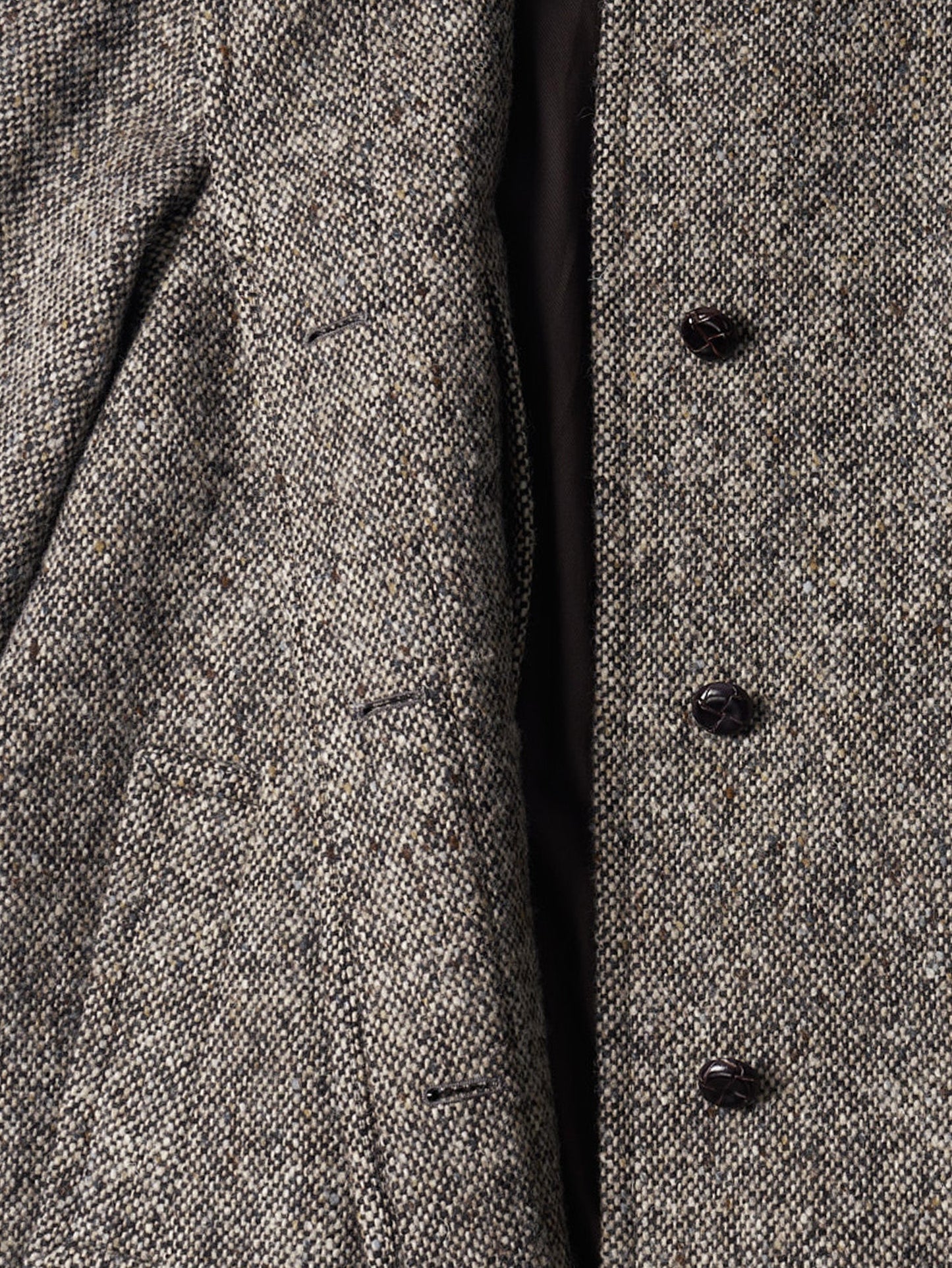 CHABROL COAT [ Salt & Pepper Black Tweed ]