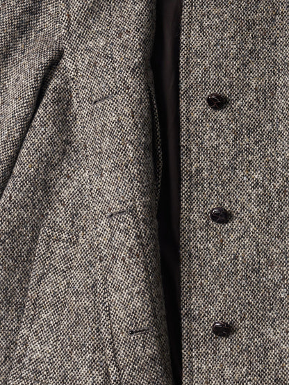 CHABROL COAT [ Salt & Pepper Black Tweed ]