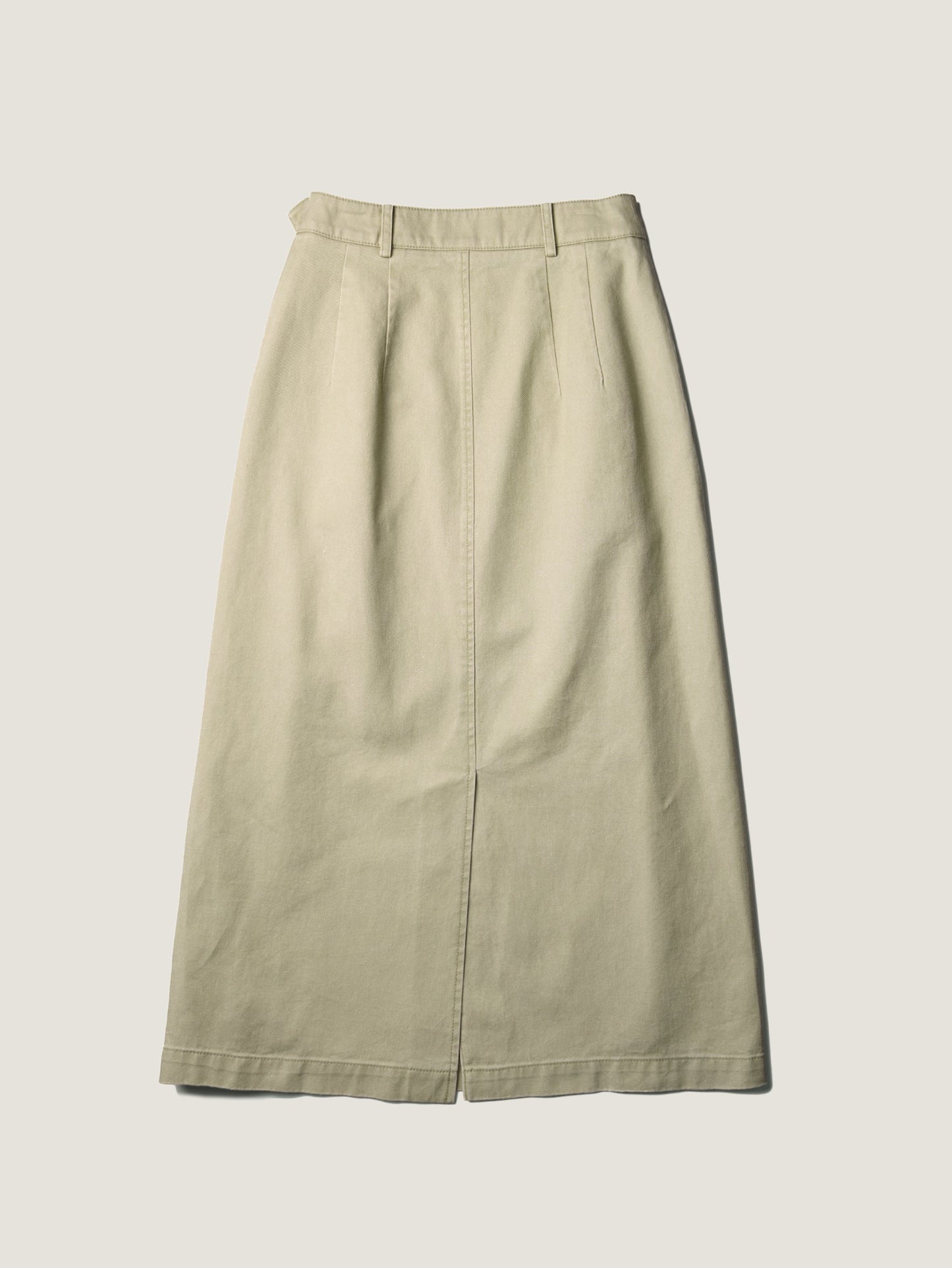 (-30%) OLD WASHED COTTON SKIRT [ Ecru Beige ]