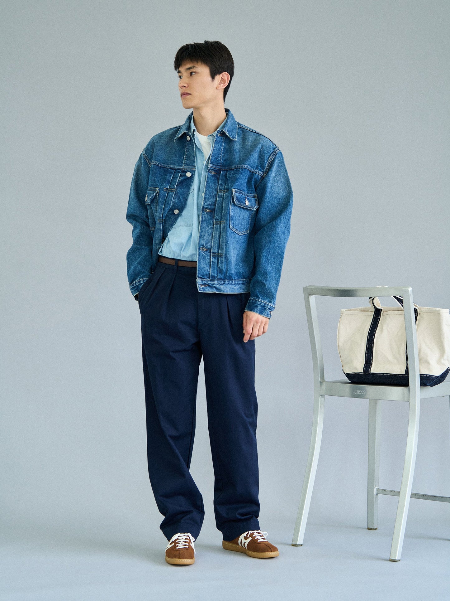 RELAXED TAPERED CHINO [ Navy ]