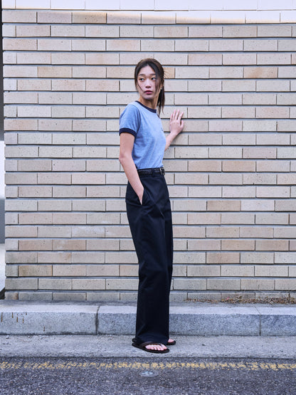 OUTFITTERS LOGO RINGER T-SHIRT [ Vintage Blue ]