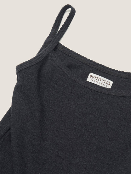 SCALLOPED TRIM SLEEVELESS [ Blend Gray ]