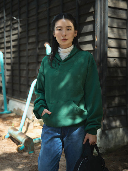 SHAWL COLLAR SWEATSHIRT [ British Green ]