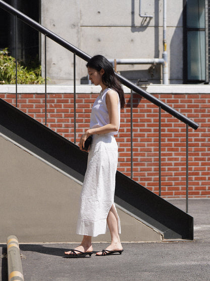(-30%) AIÒLA LONG SKIRT [ Pure White ]