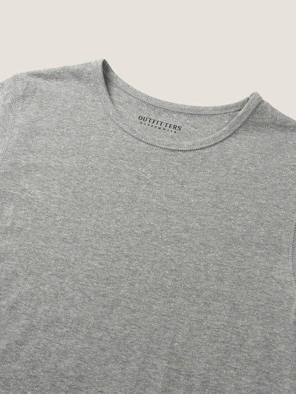 ALWAYS CREW NECK T-SHIRT [ Melange Gray ]