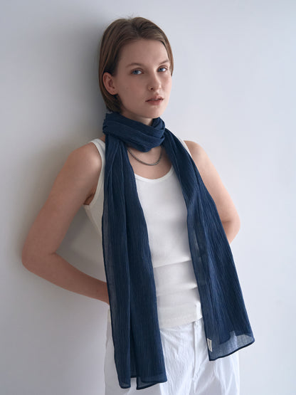 MIST STRIPE SCARF [ Indigo ]