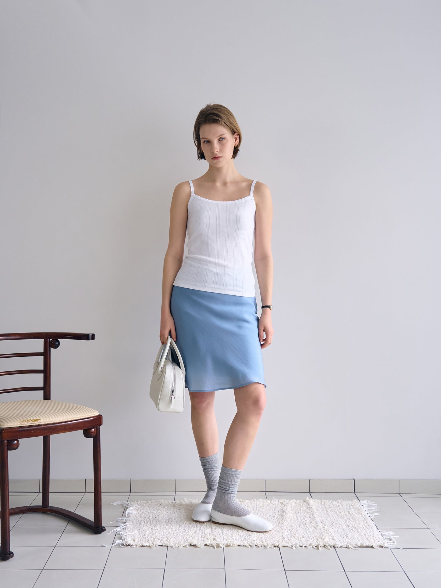 GRACE OPERA FLATS [ Clean White ] Italian Leather