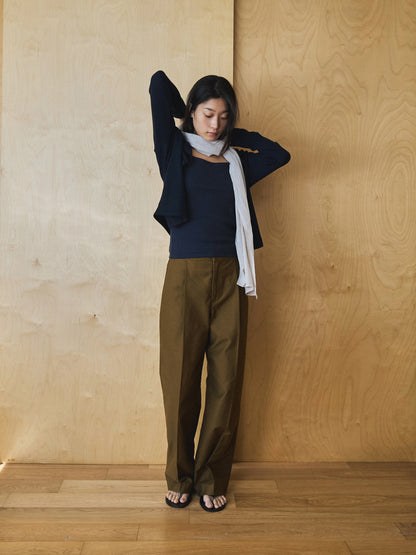 MIST STRIPE SCARF [ Off White ]