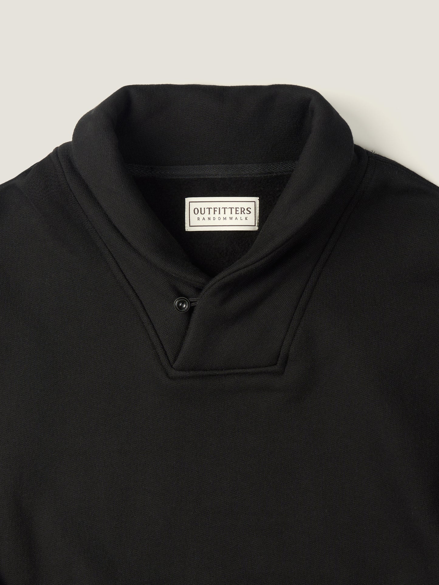 SHAWL COLLAR SWEATSHIRT [ Deep Black ]
