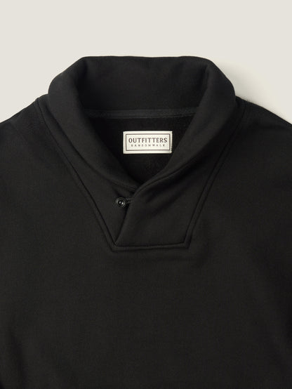SHAWL COLLAR SWEATSHIRT [ Deep Black ]