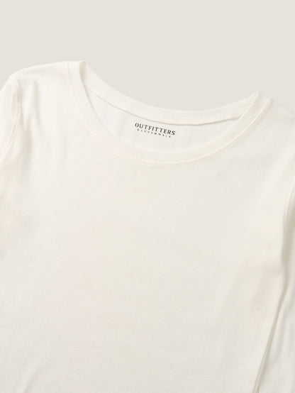 SMOOTH SCOOP NECK TOP [ White ]