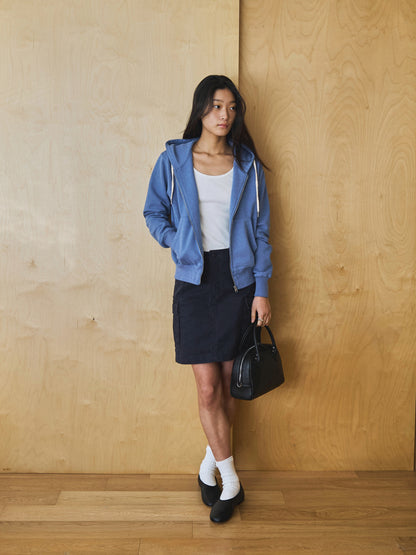 PARK FULL ZIP HOODIE [ Sea Blue ]