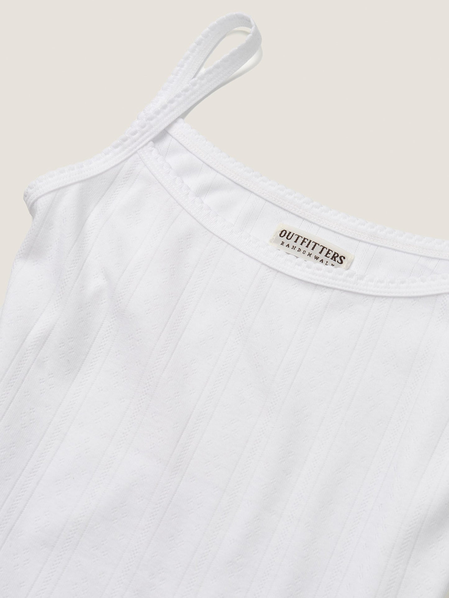 SCALLOPED TRIM SLEEVELESS [ White ]