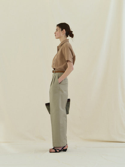 (-30%) ARIZONA CHECK SHIRT [ Brick Beige ] Organic Cotton