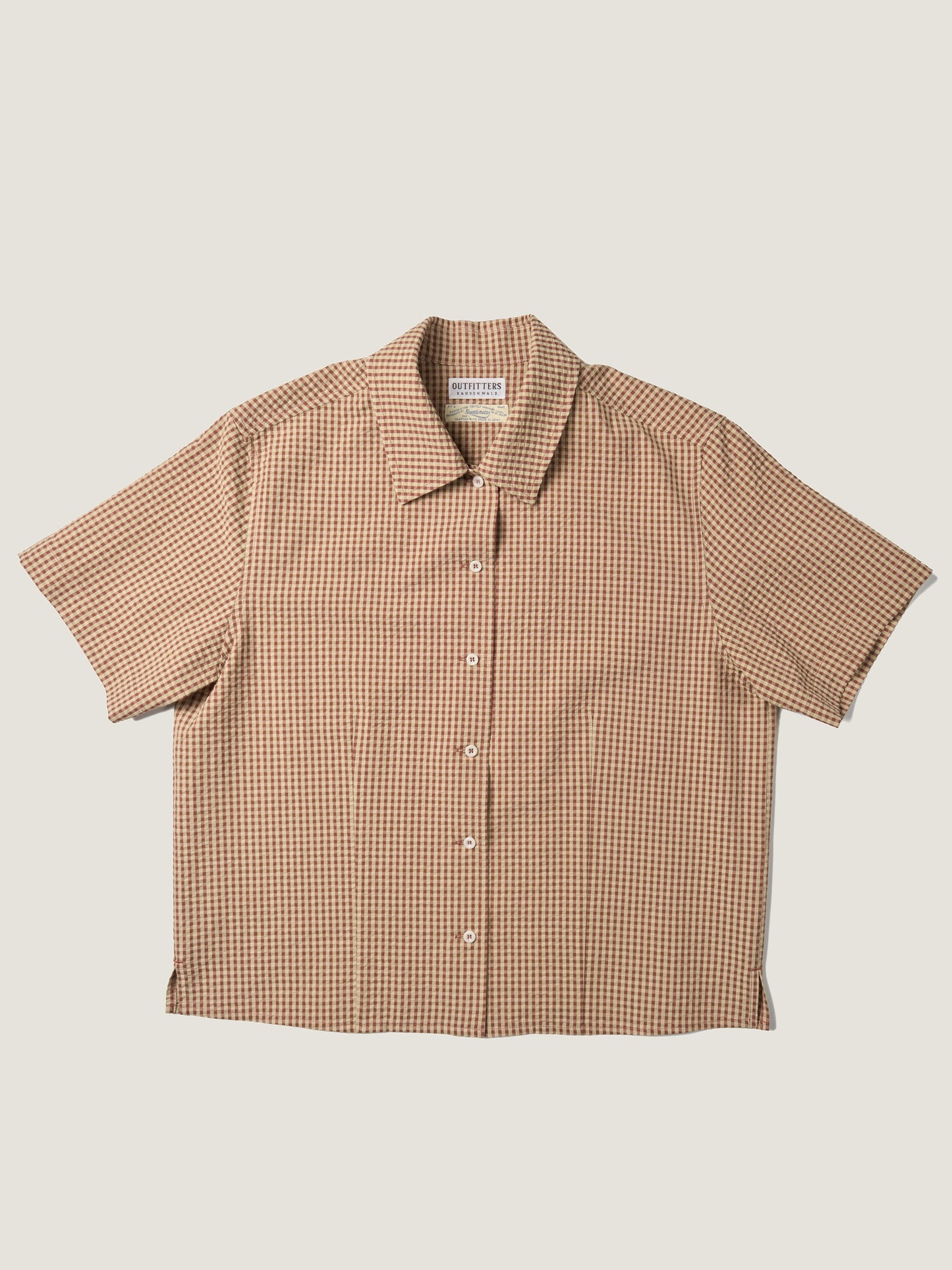 (-30%) ARIZONA CHECK SHIRT [ Brick Beige ] Organic Cotton