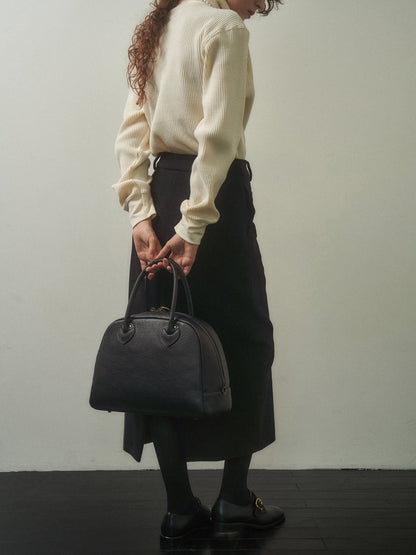 (-20%) EVENING WOOL SKIRT [ Black ]