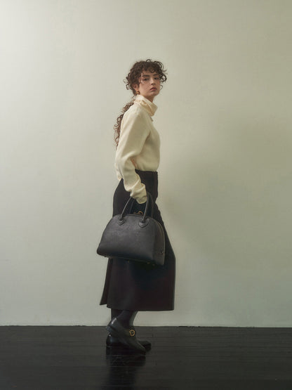 (-20%) EVENING WOOL SKIRT [ Black ]