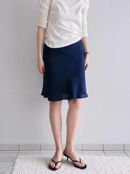 CHARDONNAY MIDI SKIRT [ Navy ]