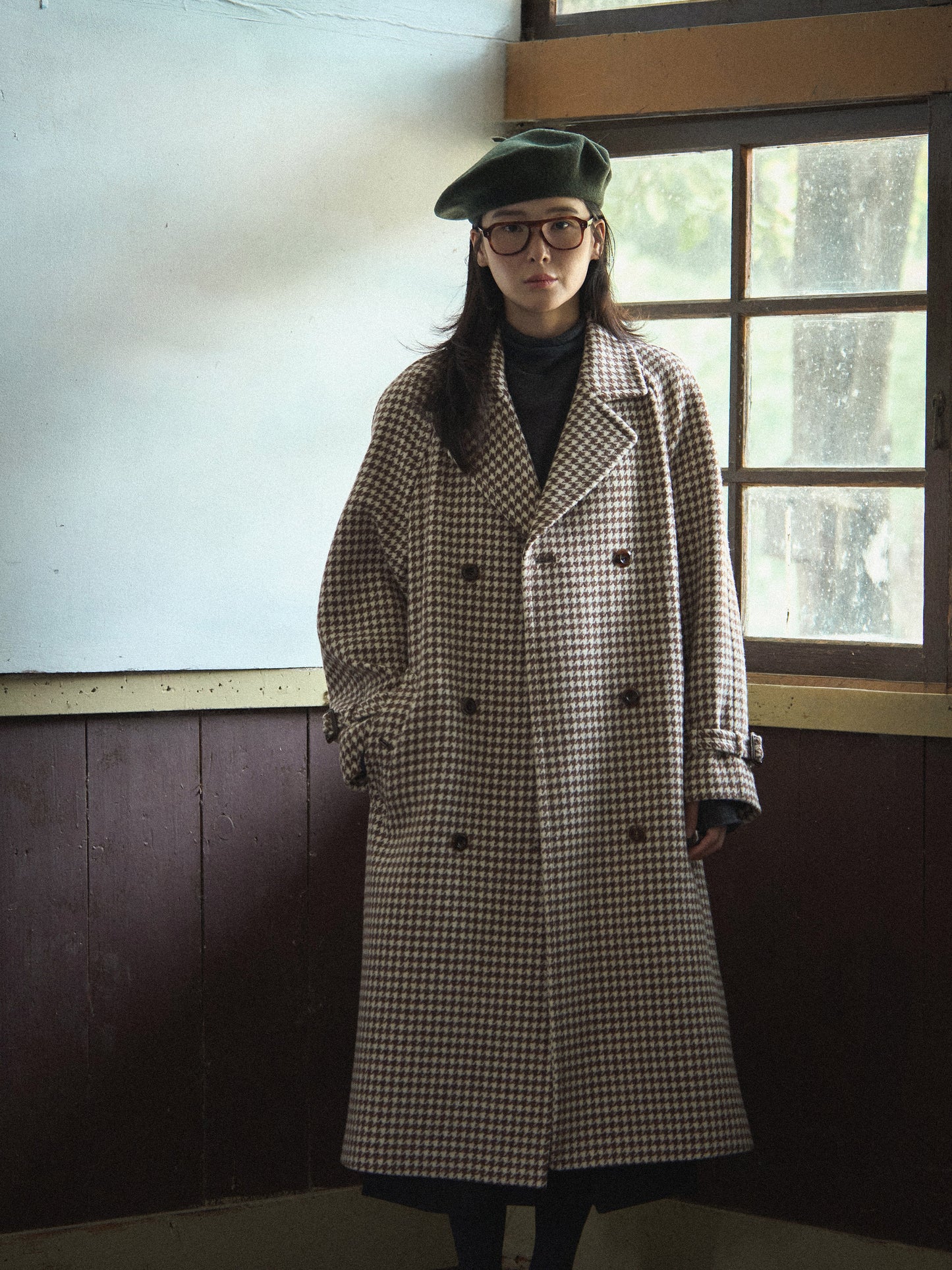 SHELBY COAT [ Brown Houndstooth Check Tweed ] 2nd pre-order