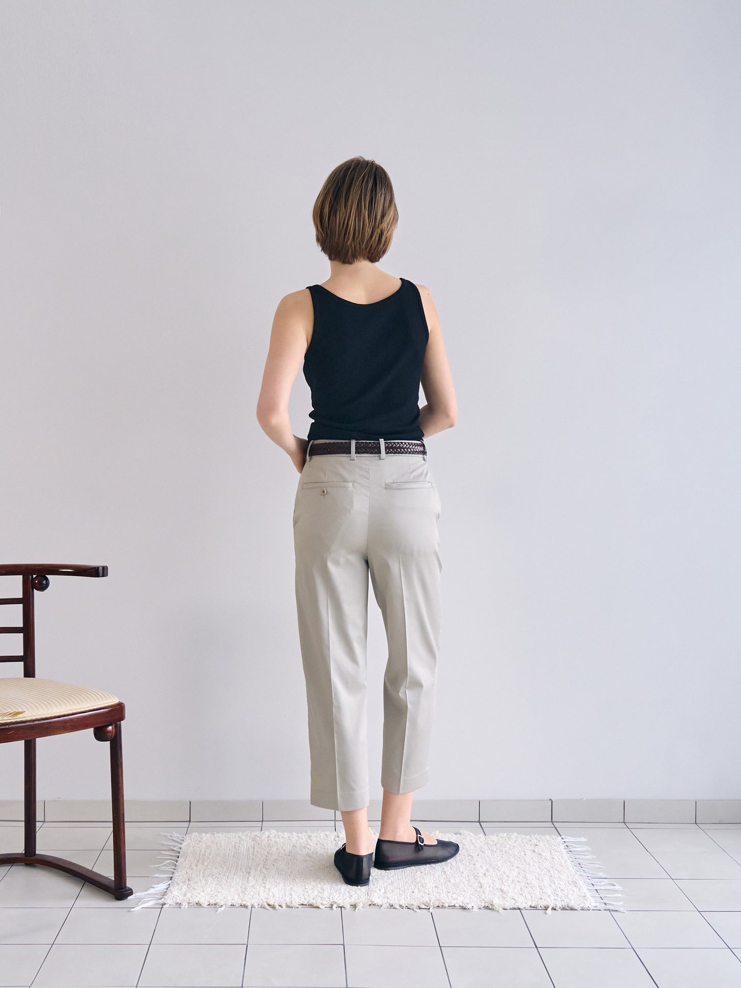 PATRICIA ANKLE PANTS [ Oyster Beige ]