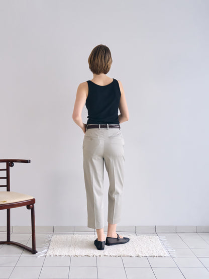 PATRICIA ANKLE PANTS [ Oyster Beige ]
