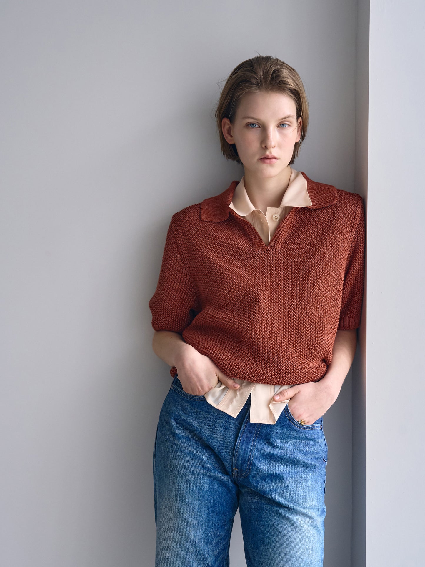 LOW GAUGE SKIPPER SWEATER New Season [ Terracotta Red ]