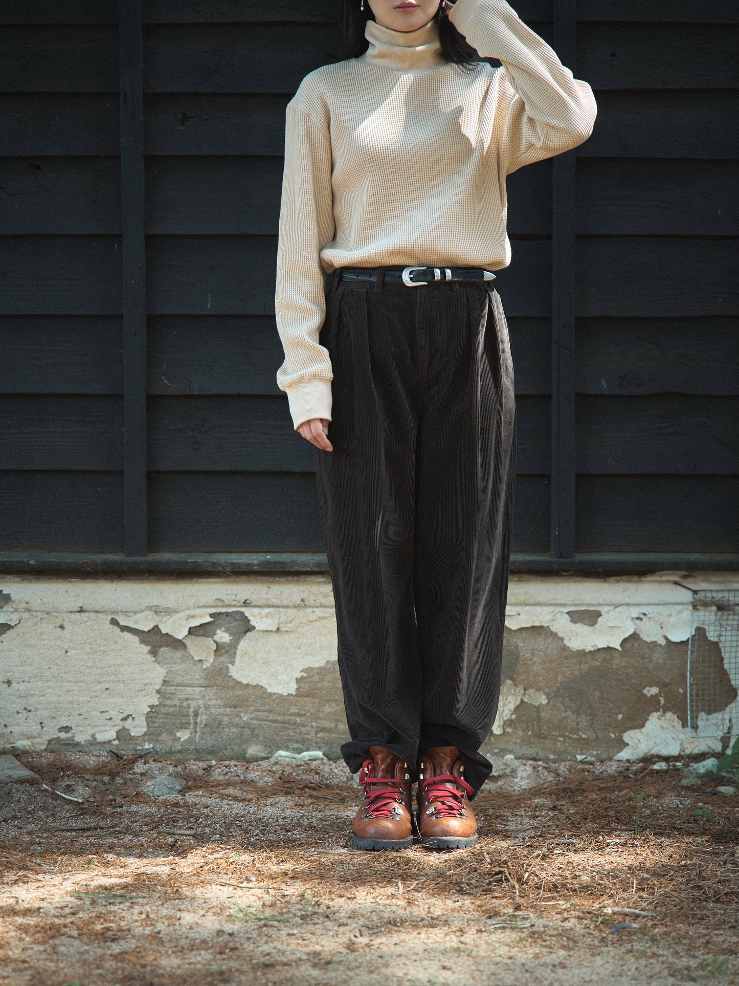 GRANT CORDUROY PANTS [ Wood Brown ]