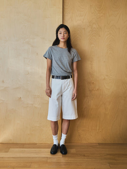 ALWAYS CREW NECK T-SHIRT [ Melange Gray ]