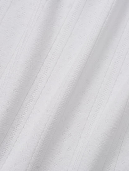 SCALLOPED TRIM SLEEVELESS [ White ]