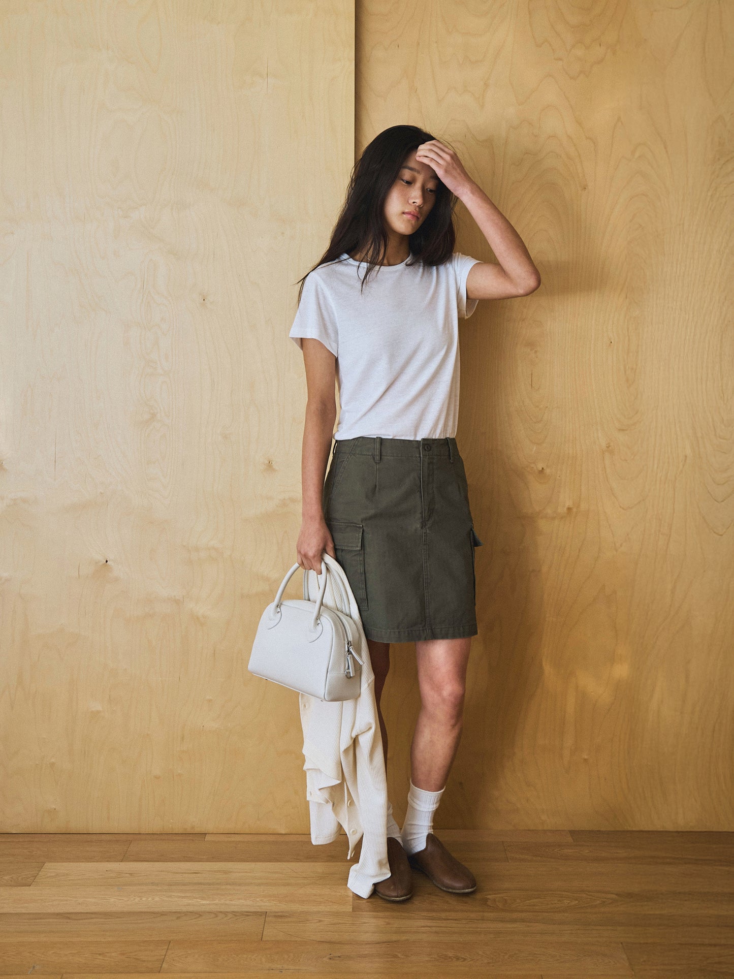 ALWAYS CREW NECK T-SHIRT [ White ]