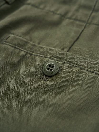 LILY UTILITY CARGO SKIRT [ Herringbone Khaki ]