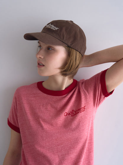 OUTFITTERS LOGO RINGER T-SHIRT [ Vintage Red ]