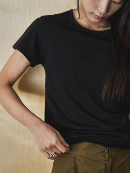 ALWAYS CREW NECK T-SHIRT [ Black ]