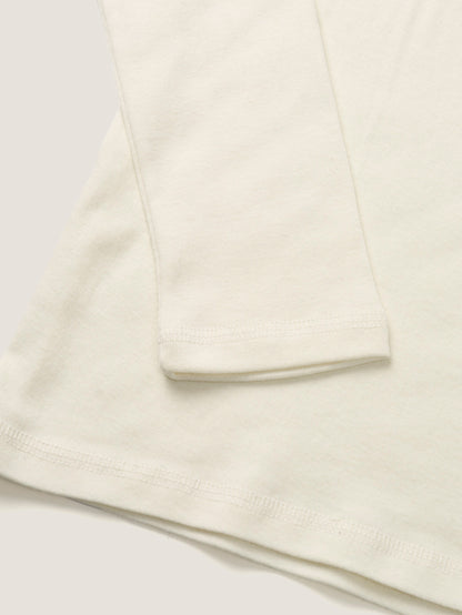 SMOOTH SCOOP NECK TOP [ Natural ]