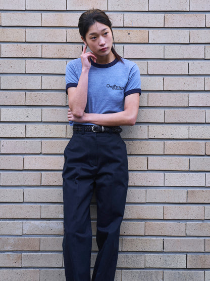 OUTFITTERS LOGO RINGER T-SHIRT [ Vintage Blue ]