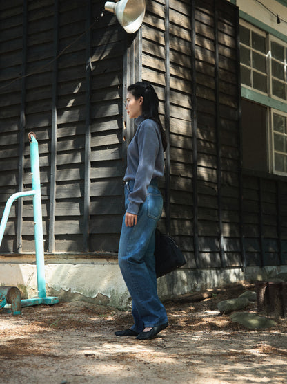 SALLY'S WAFFLE TURTLE TEE [ Smoke Blue ] New Season