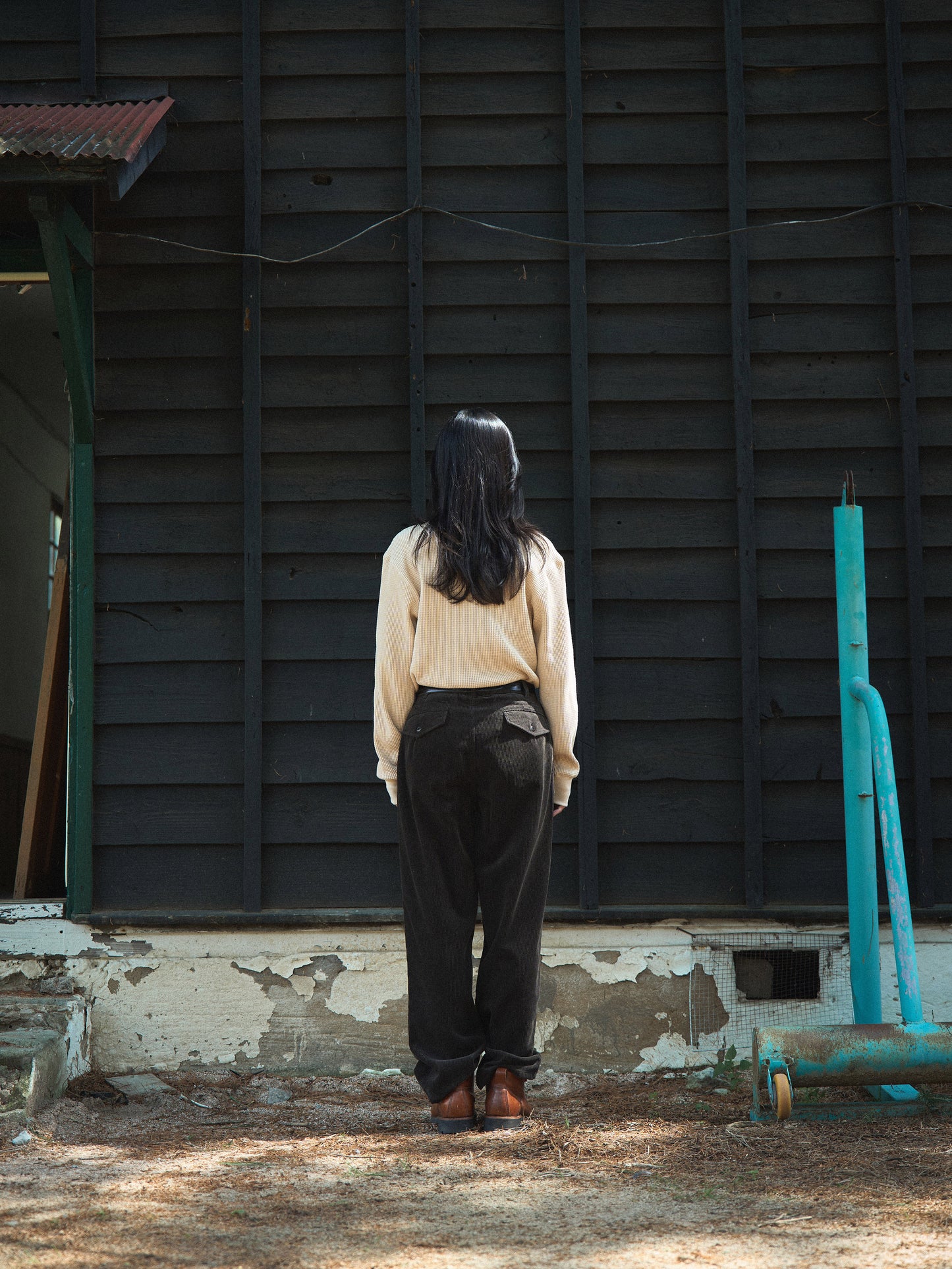 SALLY'S WAFFLE TURTLE TEE [ Biscuit Beige ] New Season