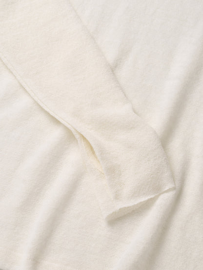 RUSTLE WOOL TURTLE TOP [ Warm Ivory ]