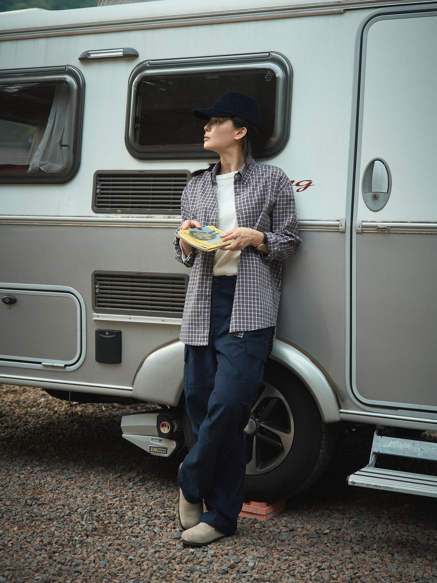 EASE WASHED CARGO PANTS [ Washed Navy ]