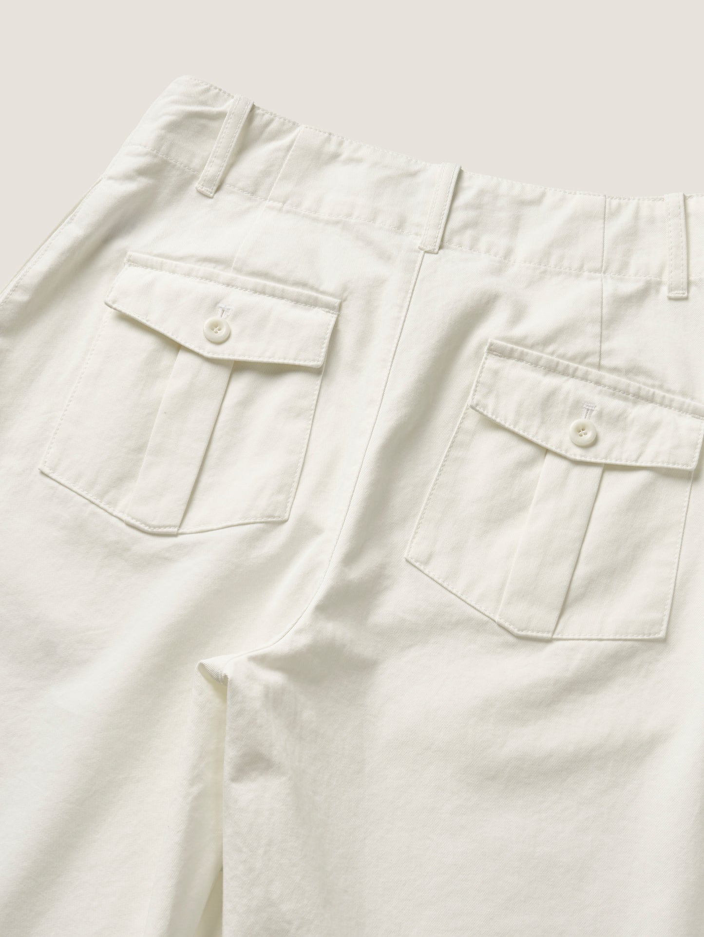 LENTO BERMUDA SHORTS [ Washed White ]