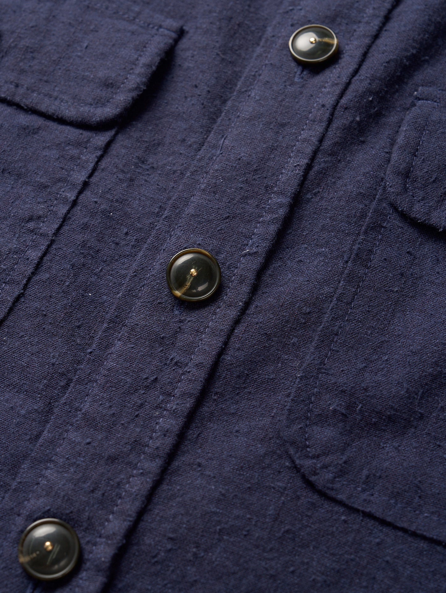 CAROLINE SILK LINEN JACKET [ Royal Blue ]