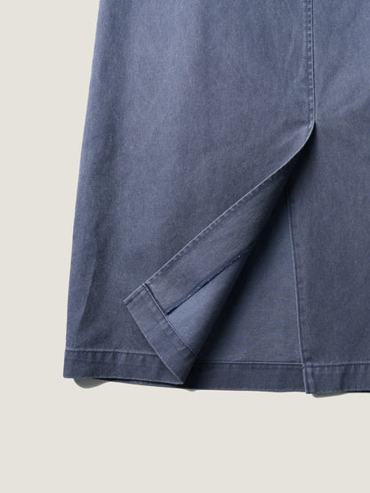 (-30%) OLD WASHED COTTON SKIRT [ Stone Blue ]
