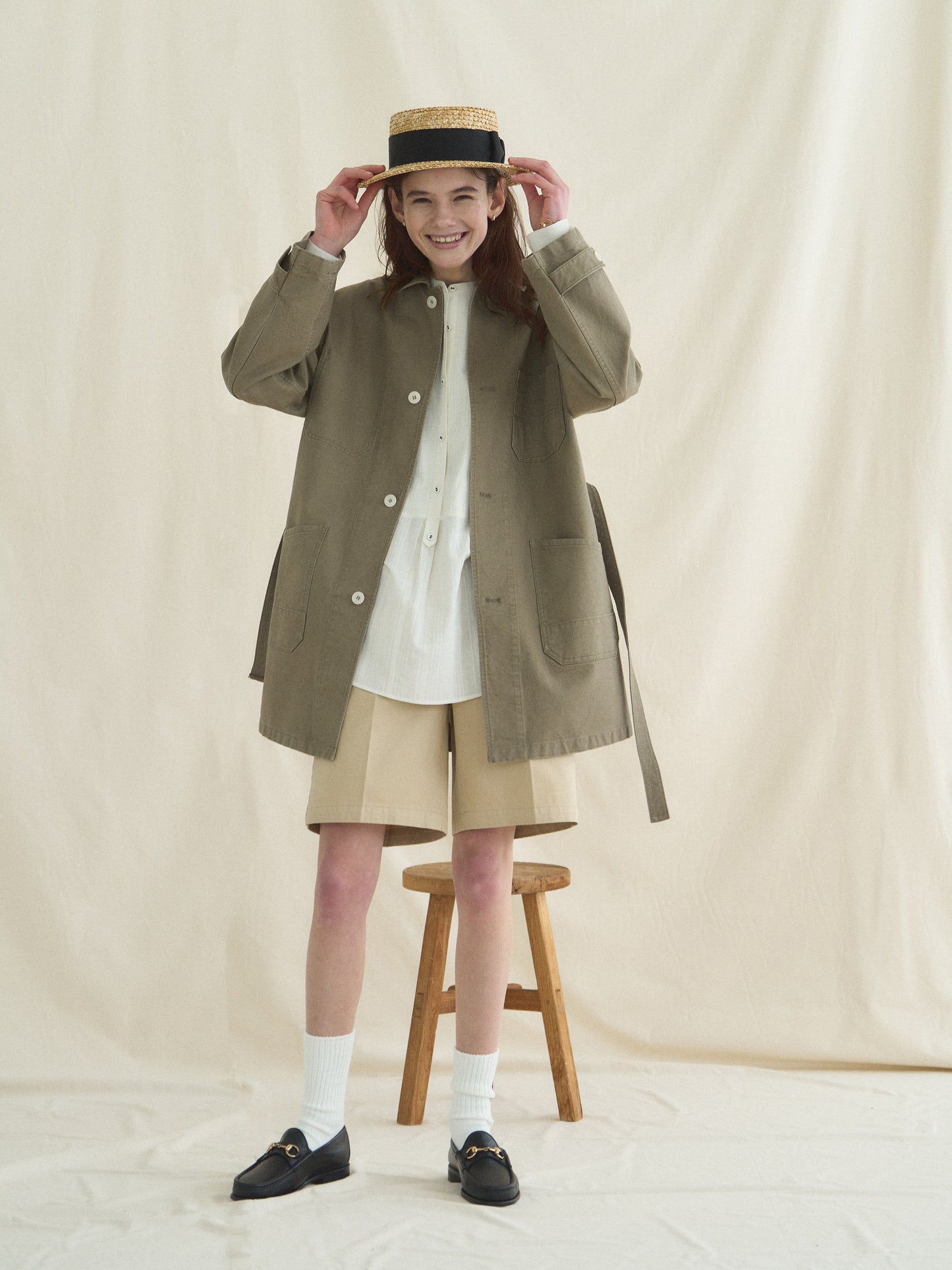 (-30%) ATELIER LONG JACKET [ Dessert Beige ]