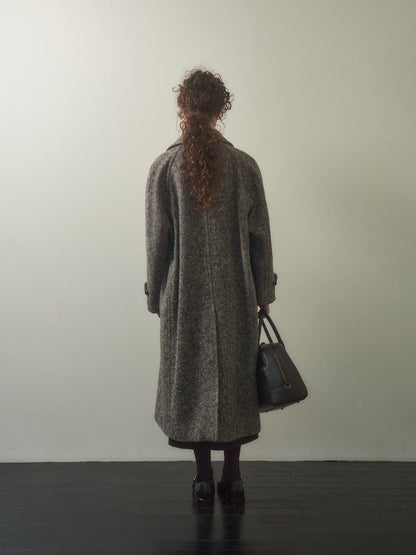 CHABROL COAT [ Salt & Pepper Black Tweed ]