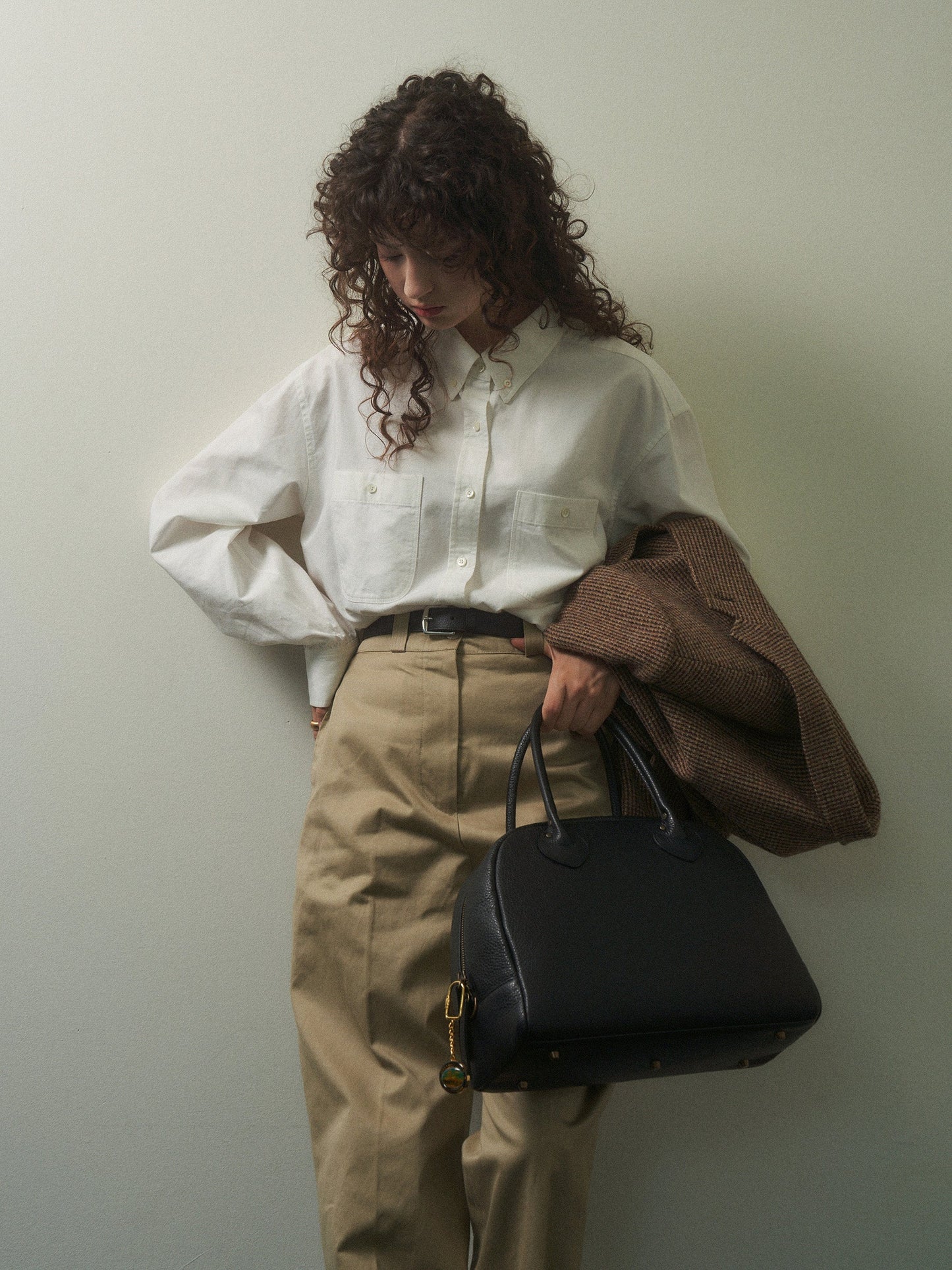 2 POCKET BUTTON DOWN SHIRT [ White Cotton ]