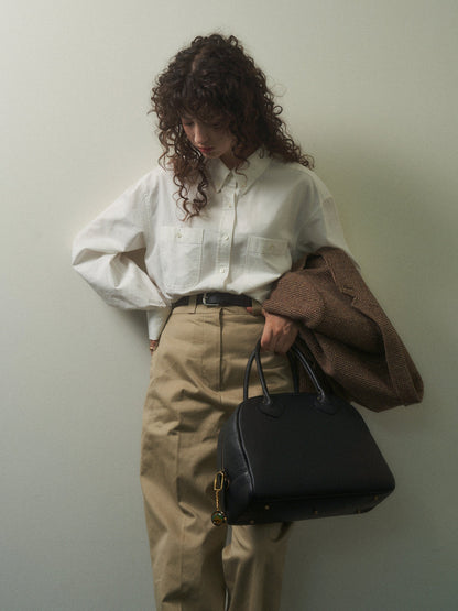 2 POCKET BUTTON DOWN SHIRT [ White Cotton ]